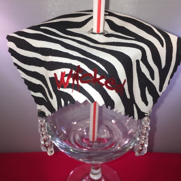 Zebra Print Beaded Drink Cover - Picture 2 of 8